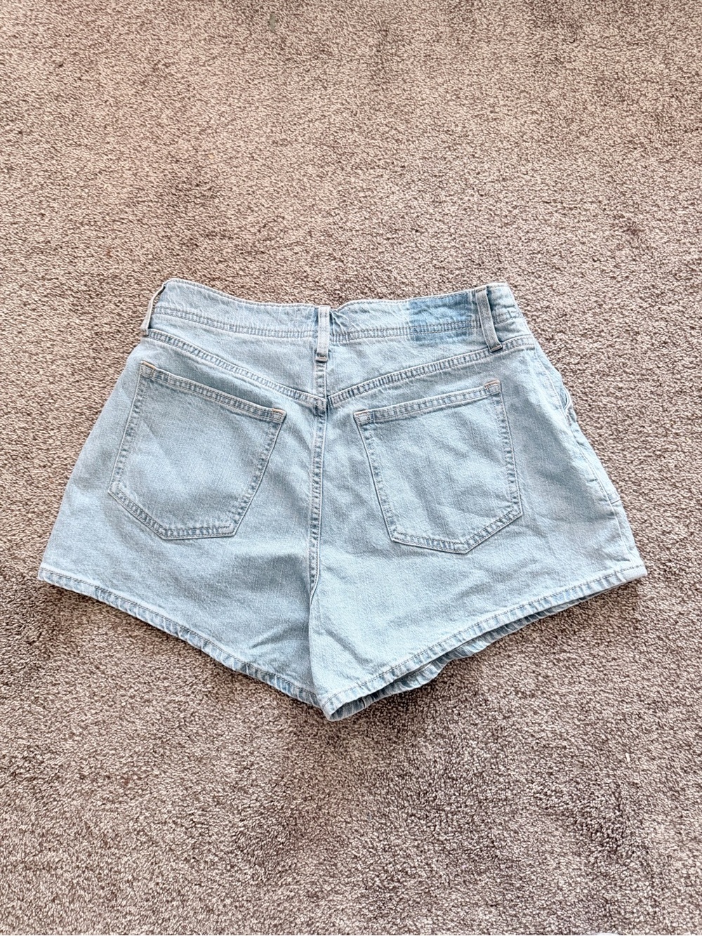 Abercrombie Curve Love High Rise Linen Blend Denim Short - Picture 5 of 5